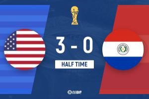 半场-美国暂3-0巴拉圭 巴洛贡首秀双响麦肯尼造乌龙普利西奇助攻
